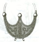 Drawing of lunular earrings &copy; Huszka J�zsef A Magyar Tur�ni Ornamentika T�rtenete Budapest: Megjelenik Nyers Csaba mag�nkiad�s�ban, 1996
